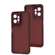 Чохол-силікон Luxury Metal Lens Xiaomi Redmi Note 12 4G, Marsala