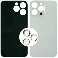 Задня панель корпуси для iPhone 14 Pro, White (Small Hole) з кільцями