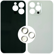 Задня панель корпуси для iPhone 14 Pro, White (Small Hole) з кільцями