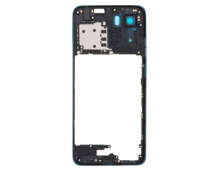 Рамка крепления корпуса Motorola XT2523-3 Moto G05, синяя со стеклом камеры