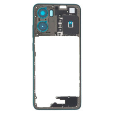 Рамка крепления корпуса Motorola XT2523-3 Moto G05, синяя со стеклом камеры