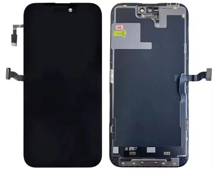Дисплей с сенсорным экраном (модуль) iPhone 14 Pro, черный, Soft DD (можно паять микросхему)