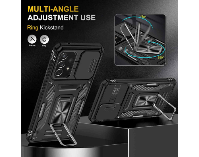 Чохол-Ударостійкий Camshield Army Ring Samsung A53 5G, чорний