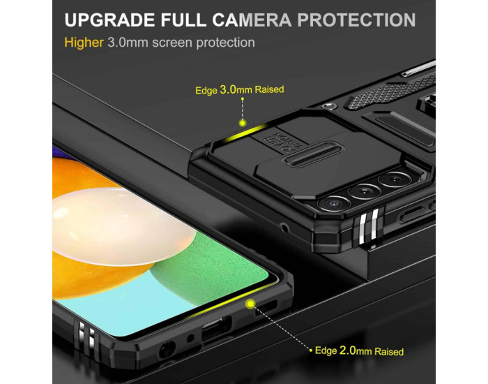 Чохол-Ударостійкий Camshield Army Ring Samsung A53 5G, чорний