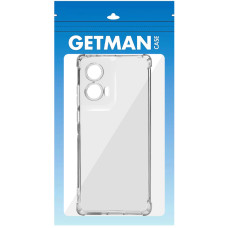 Чехол-силикон Getman Ease logo усиленные углы Motorola Edge 50 Fusion, прозрачный