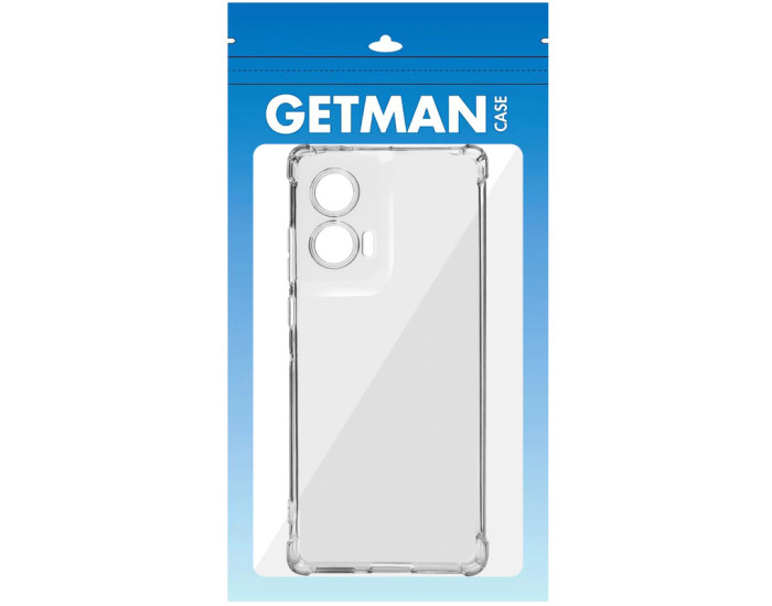Чехол-силикон Getman Ease logo усиленные углы Motorola Edge 50 Fusion, прозрачный