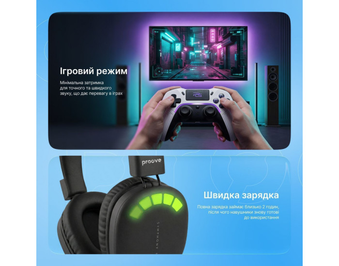 Бездротові навушники Bluetooth Proove Symphony Neo (APP) Білі