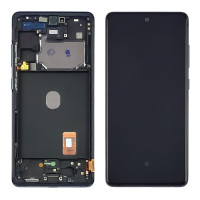Дисплей з сенсорним екраном (модуль) Samsung G780/G781 Galaxy S20 FE з рамкою, чорний, OLED