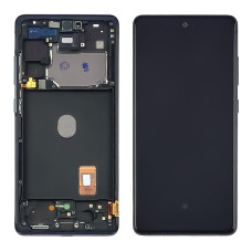 Дисплей с сенсорным экраном (модуль) Samsung G780/G781 Galaxy S20 FE с рамкой, черный, OLED