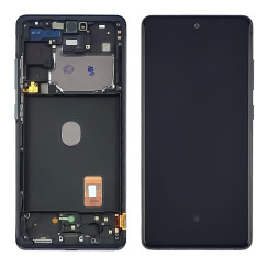 Дисплей с сенсорным экраном (модуль) Samsung G780/G781 Galaxy S20 FE с рамкой, черный, OLED