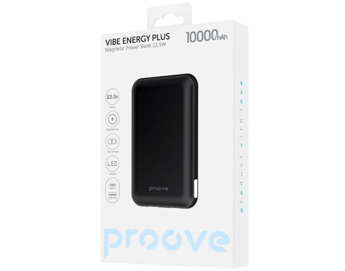 Портативная батарея (Power Bank) Proove Vibe Energy 20W 10000 mAh, черная