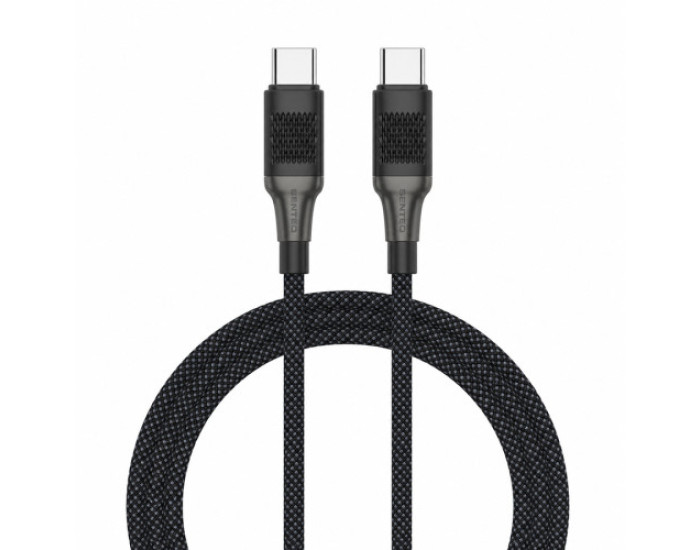 Кабель USB-C SENTEO SM-04 Eplosid series 60W Type-C to Type-C 1m, (black)