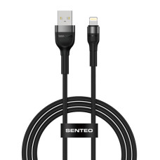 Кабель USB SENTEO ST-01 Montes series 2.4A USB to Lightning 1.2m, чорний
