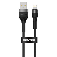 Кабель USB SENTEO ST-01 Montes series 2.4A USB to Lightning 1.2m, чорний