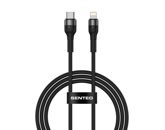 Кабель USB SENTEO ST-01 Montes series 30W Type-C to Lightning 1.2m, чорний