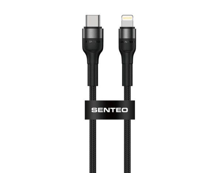 Кабель USB SENTEO ST-01 Montes series 30W Type-C to Lightning 1.2m, чорний