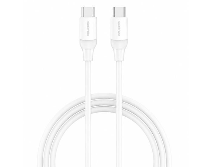 Кабель USB-C SENTEO SL-07 60W Type-C to Type-C 1.2m, белый