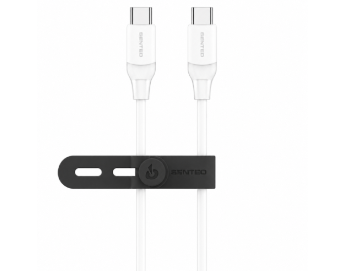 Кабель USB-C SENTEO SL-07 60W Type-C to Type-C 1.2m, белый