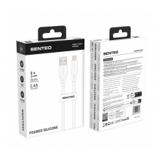 Кабель USB SENTEO SL-05 Foamed Silicone 2.4A USB to Lightning 1m, (black)