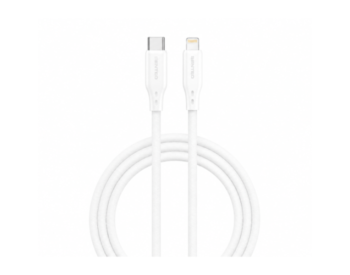 Кабель USB SENTEO SL-05 Foamed Silicone 30W Type-C to Lightning 1m, Білий