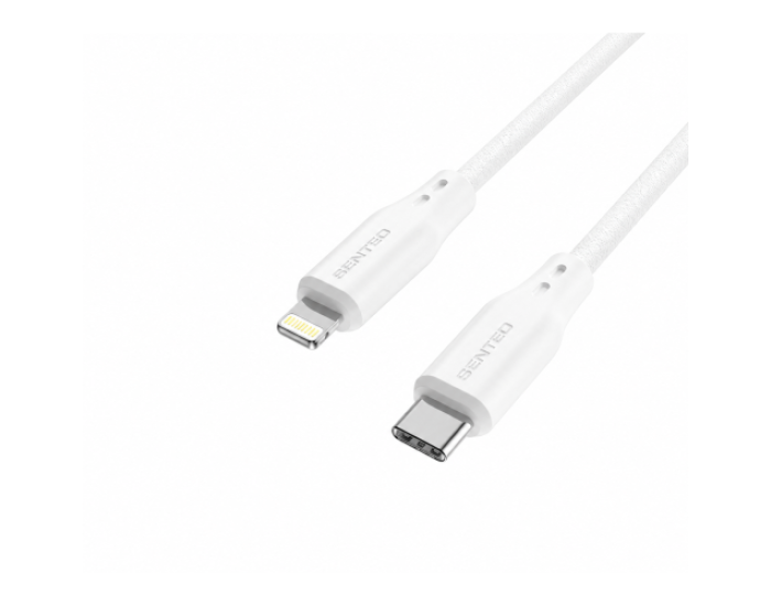 Кабель USB SENTEO SL-05 Foamed Silicone 30W Type-C to Lightning 1m, Білий