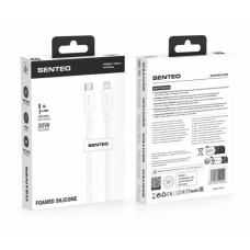 Кабель USB SENTEO SL-05 Foamed Silicone 30W Type-C to Lightning 1m, Білий
