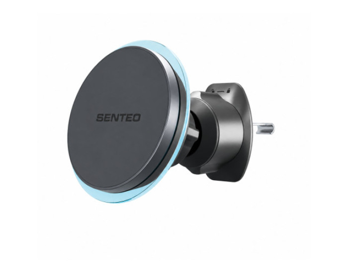 Автотримач з безпровідний зарядкою SENTEO RS1 Magnetic 15W, Сірий (в дефлектор)