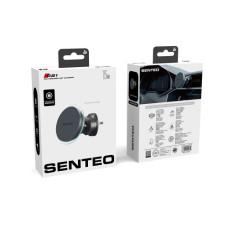 Автодержатель с безпроводной зарядкой SENTEO RS1 Magnetic 15W, серый (в дефлектор)