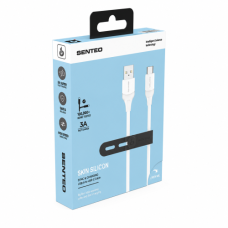 Кабель USB SENTEO SL-07 Skin Silicone 3A USB to Type-C 1.2m, Білий