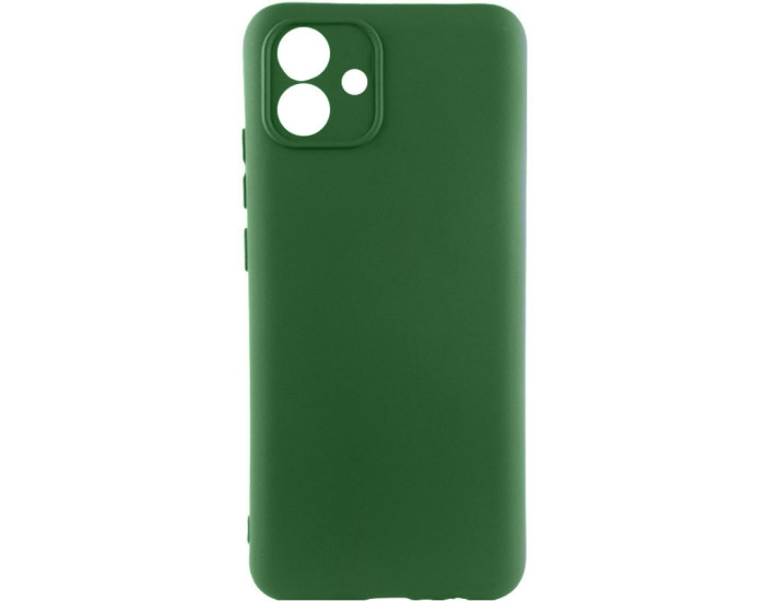 Чохол-силікон Getman Liquid Silk Full Camera Samsung A04, Темно-Зелений