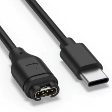 Кабель USB magnetic для зарядки Garmin Forerunner, Fenix (series 5/6/7/8), Venu, Instinc, Vivoactive, Enduro 1m, черный