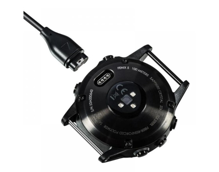 Кабель USB magnetic для зарядки Garmin Forerunner, Fenix (series 5/6/7/8), Venu, Instinc, Vivoactive, Enduro 1m, черный