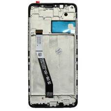 Дисплей з сенсорним екраном (модуль) Xiaomi Redmi Note 9 /Redmi 10X 4G, чорний з рамкою, HD+