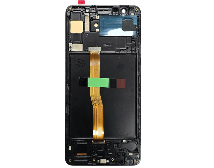 Дисплей с сенсорным экраном (модуль) Samsung A750 Galaxy A7 (2018) черный с рамкой, OLED
