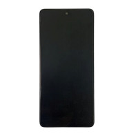 Дисплей з сенсорним екраном (модуль) Samsung A715 Galaxy A71, чорний з рамкою, з вузьким обідком, OLED