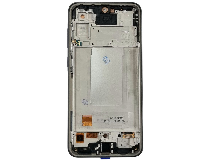 Дисплей с сенсорным экраном (модуль) Samsung A366 Galaxy A36, черный с рамкой, с узким ободком, OLED