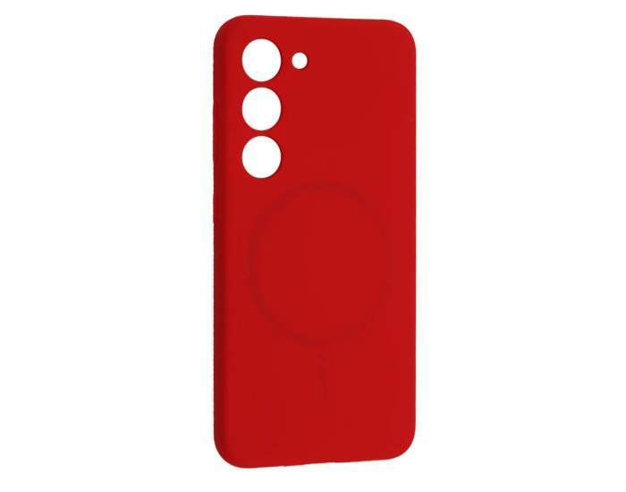 Чохол-силікон Luxury + MagSafe Samsung S23, Red