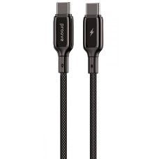Кабель Proove Dense Metal Type-C to Type-C 60W (3A/2m) черный