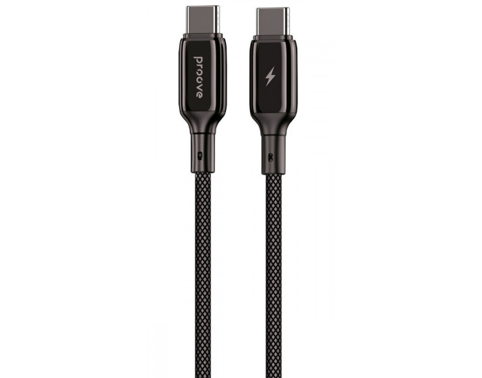 Кабель Proove Dense Metal Type-C to Type-C 60W (3A/2m) черный
