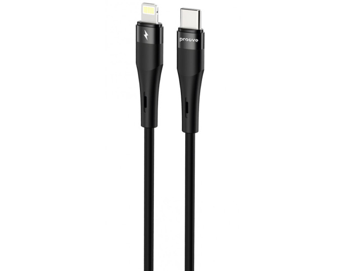 Кабель Proove Light Silicone Plus Type-C to Lightning (27W/1m) черный