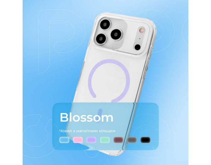 Чехол-силикон Proove Blossom Case with MagSafe Ring iPhone 17 Pro Max, розовый