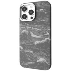 Чехол-силикон Proove Gleam Case with MagSafe Ring iPhone 16 Pro Max, Silver ocean