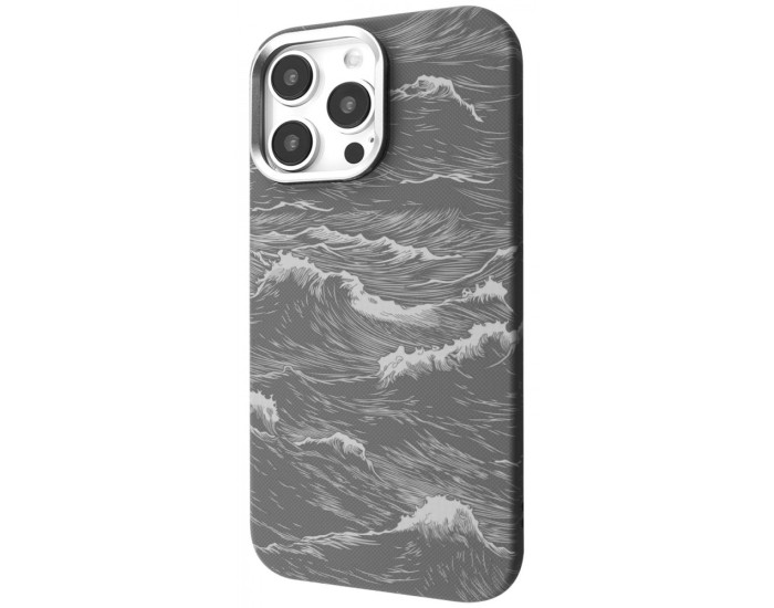 Чехол-силикон Proove Gleam Case with MagSafe Ring iPhone 16 Pro Max, Silver ocean