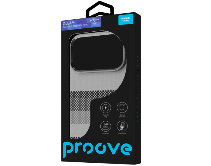 Чехол-силикон Proove Gleam Case with MagSafe Ring iPhone 17 Pro, Blue storm