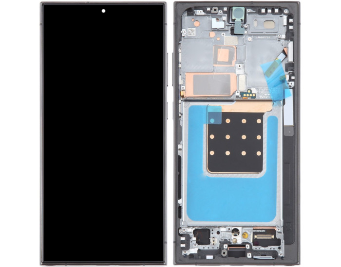 Дисплей с сенсорным экраном (модуль) Samsung S928 Galaxy S24 Ultra, черный с рамкой, OLED