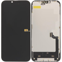 Дисплей с сенсорным экраном (модуль) iPhone 14 Plus, черный, DD-OLED, можно паять микросхему