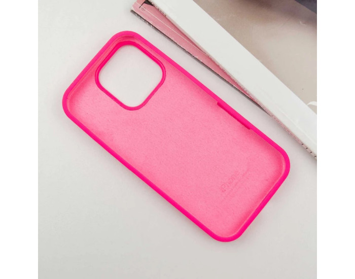 Чехол-силикон оригинал Full Soft Matte iPhone 15 Pro Max (Розовый / Barbie pink)