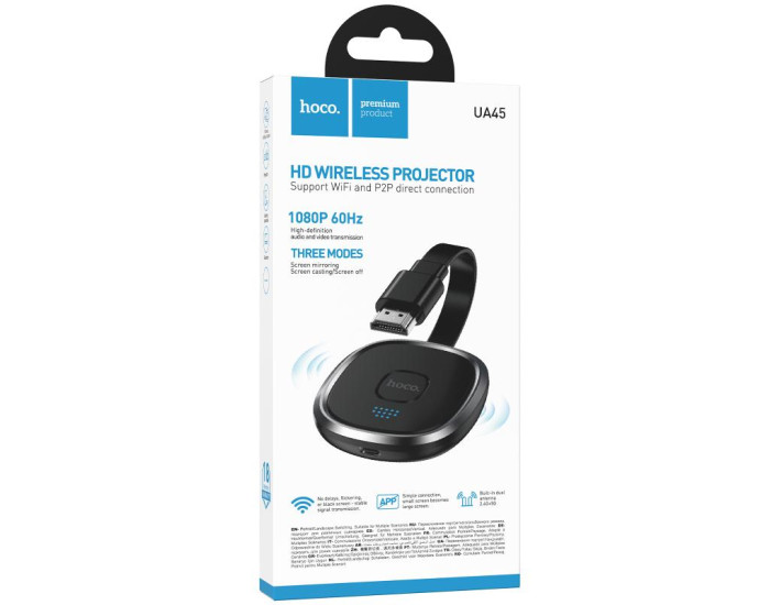 Переходник Hoco UA45 Type-C to HDMI (1080P) черный