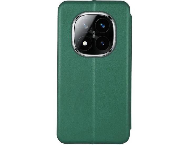Чехол-книга Кожаный Classy Xiaomi Redmi Note 15 Pro Plus 5G, зеленый