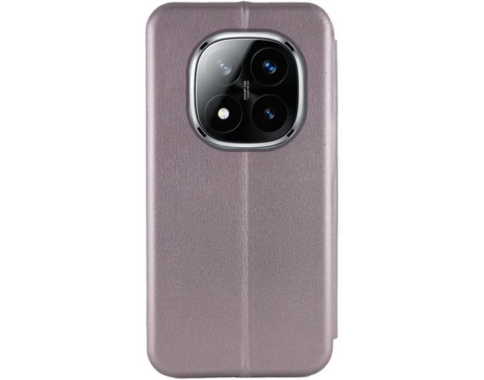 Чехол-книга Кожаный Classy Xiaomi Redmi Note 15 4G/5G (EU) серый